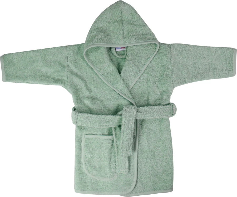 MamaLoes Badstof Stone Green 0-1jr Badjas ML5087 5 MamaLoes Badstof Stone Green 0-1jr Badjas ML5087 - Afbeelding 3