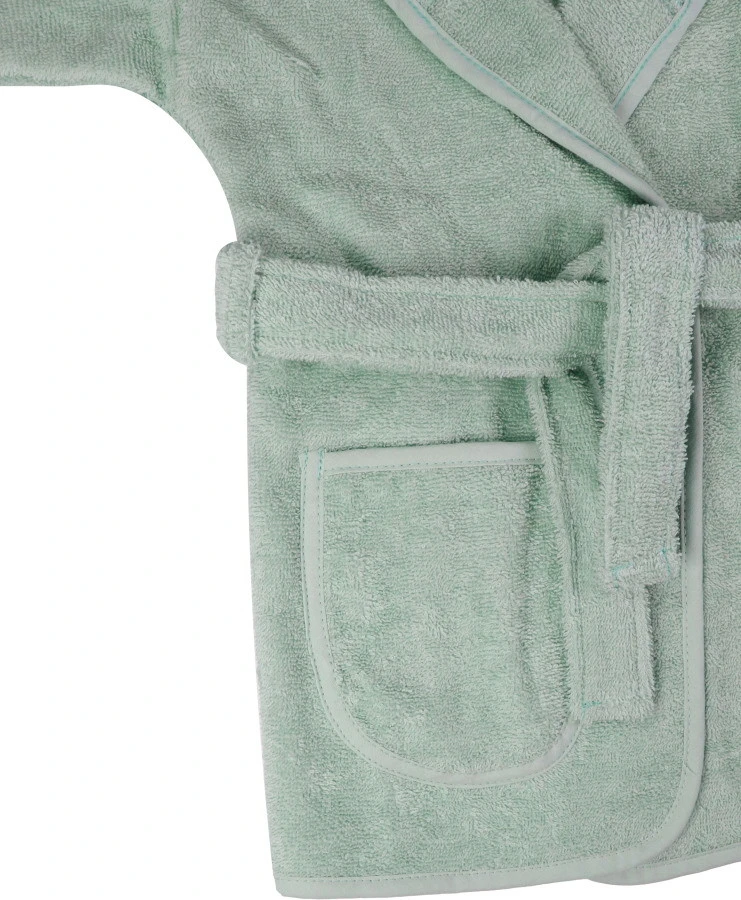 MamaLoes Badstof Stone Green 0-1jr Badjas ML5087 7 MamaLoes Badstof Stone Green 0-1jr Badjas ML5087 - Afbeelding 5