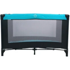 Ding Basic Aqua Campingbedje -Dirkje || Jollein || bébé-jou Verkoopwinkel mamaloes campingbed aqua zijkant1