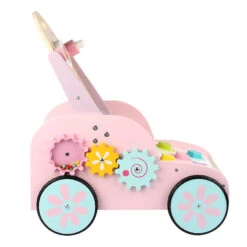 Eco Toys Roze Houten Activiteiten Loopwagen HC494888 -Dirkje || Jollein || bébé-jou Verkoopwinkel mamaloes eco toys roze houten activiteiten loopwagen hc494888 00