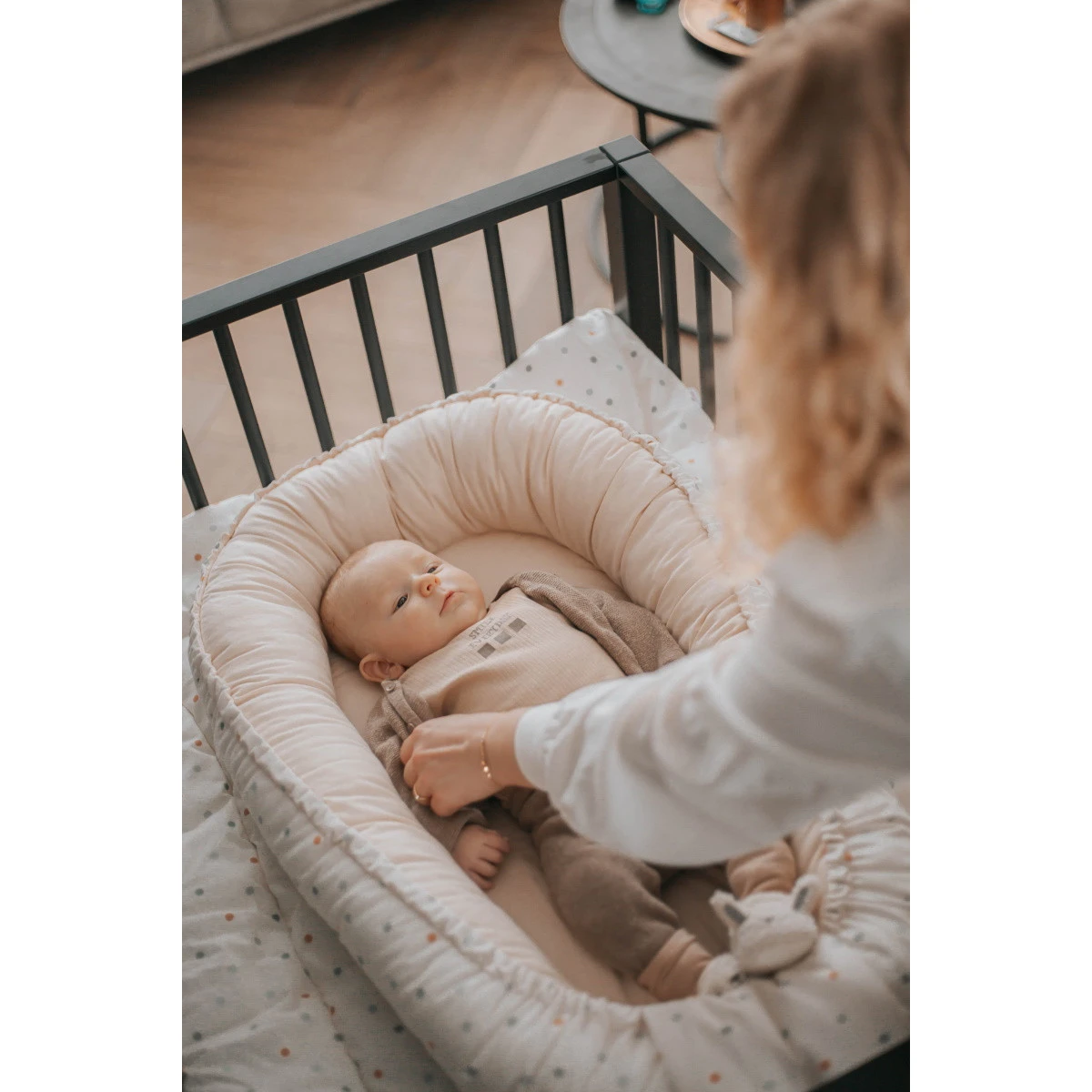 MamaLoes Panther Army Green Omkeerbaar Babynest ML3038 8 MamaLoes Panther Army Green Omkeerbaar Babynest ML3038 - Afbeelding 6