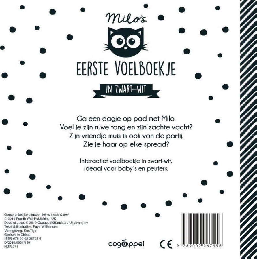 Milo's Eerste Voelboekje In Zwart-Wit Kinderboek 7956 4 Milo's Eerste Voelboekje In Zwart-Wit Kinderboek 7956 - Afbeelding 2