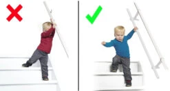 Mippaa Stair Trainer Wit Kindertrapleuning Basisset A MIP10 -Dirkje || Jollein || bébé-jou Verkoopwinkel mippaa stair trainer trapleuning 02 4
