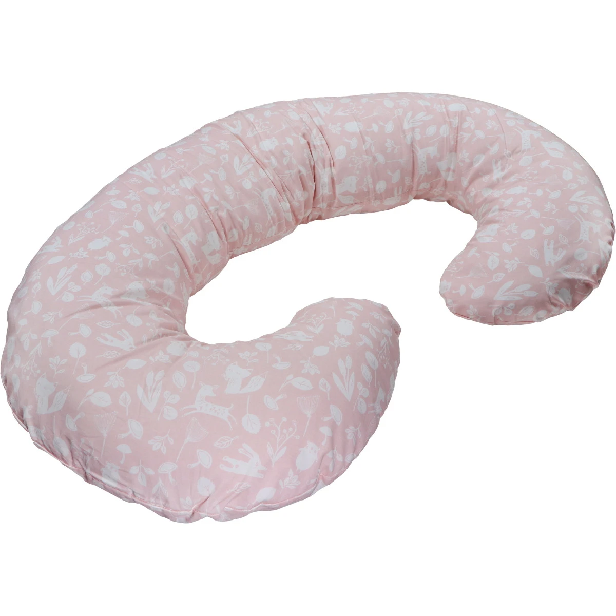 MamaLoes Botanical Animals Roze C-vorm Voedingskussen ML020409 3 MamaLoes Botanical Animals Roze C-vorm Voedingskussen ML020409