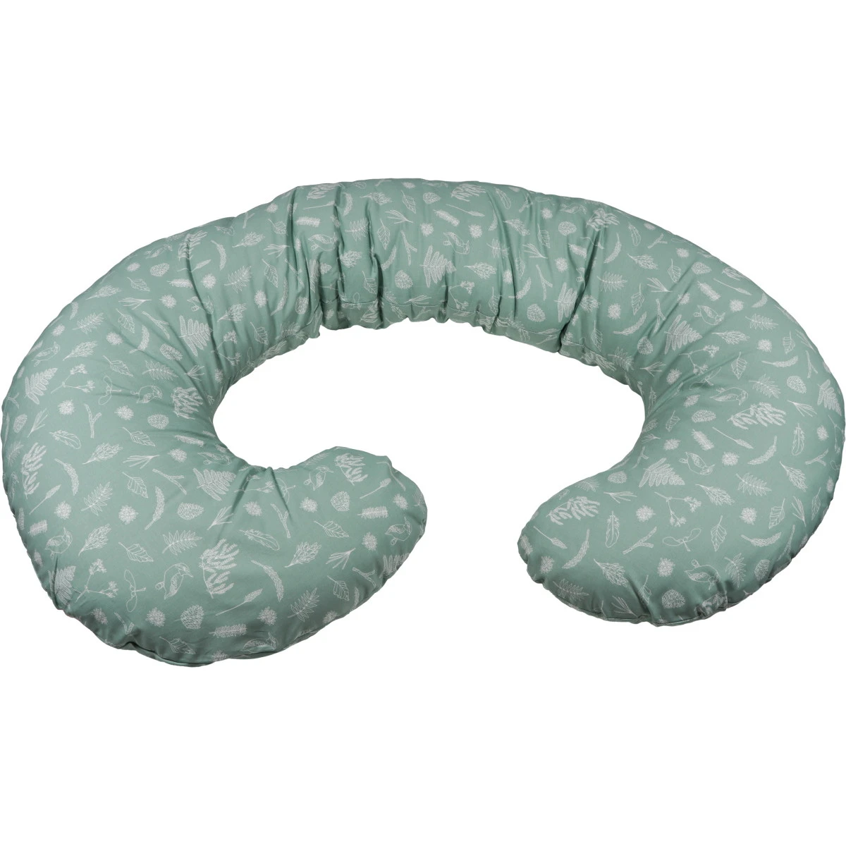 MamaLoes Botanical Animals Stone Green C-vorm Voedingskussen ML020411 5 MamaLoes Botanical Animals Stone Green C-vorm Voedingskussen ML020411 - Afbeelding 3