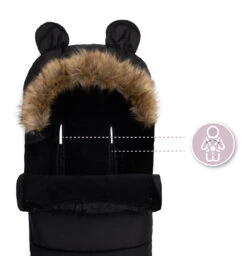 Momi Black Universele Voetenzak AKCE00032 -Dirkje || Jollein || bébé-jou Verkoopwinkel momi black universele voetenzak akce00032 4