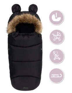 Momi Black Universele Voetenzak AKCE00032 -Dirkje || Jollein || bébé-jou Verkoopwinkel momi black universele voetenzak akce00032 6