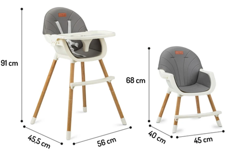 Momi Flovi Light Grey/White 2-in-1 Kinderstoel KRKA00020 10 Momi Flovi Light Grey/White 2-in-1 Kinderstoel KRKA00020 - Afbeelding 8