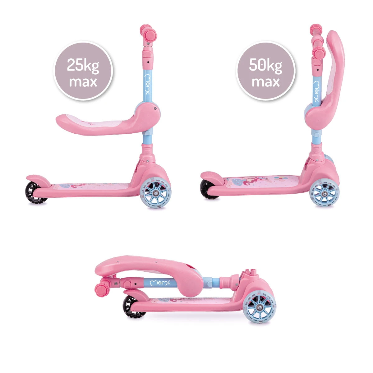 Momi Kiuru Pink 2-in-1 Step/Loopfiets HUBA00034 14 Momi Kiuru Pink 2-in-1 Step/Loopfiets HUBA00034 - Afbeelding 12