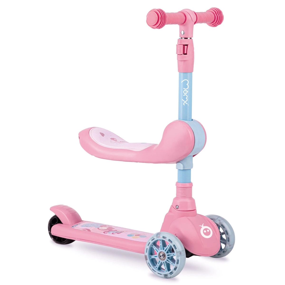 Momi Kiuru Pink 2-in-1 Step/Loopfiets HUBA00034 4 Momi Kiuru Pink 2-in-1 Step/Loopfiets HUBA00034 - Afbeelding 2