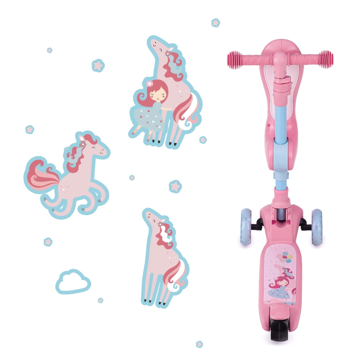 Momi Kiuru Pink 2-in-1 Step/Loopfiets HUBA00034 10 Momi Kiuru Pink 2-in-1 Step/Loopfiets HUBA00034 - Afbeelding 8