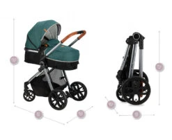 Momi Limuru Green 2-in-1 Combi Kinderwagen WOSP00028 -Dirkje || Jollein || bébé-jou Verkoopwinkel momi limuru green 2 in 1 combi kinderwagen wosp00028 15