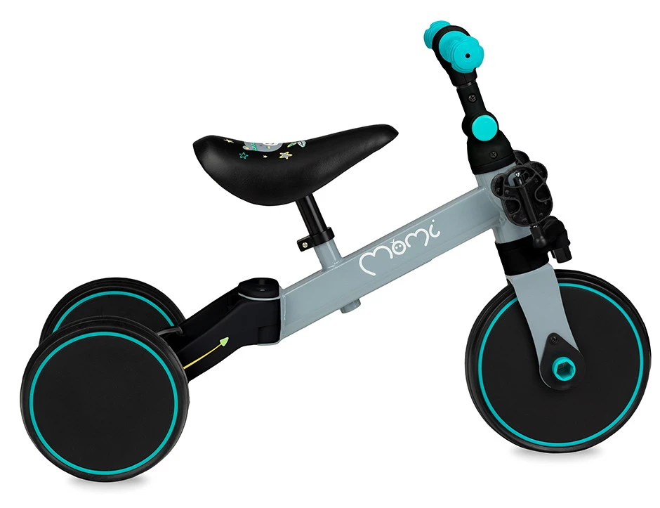 Momi Loris Grey/Turquoise 4-in-1 Ride-On Loopfiets ROBI00041 4 Momi Loris Grey/Turquoise 4-in-1 Ride-On Loopfiets ROBI00041 - Afbeelding 2