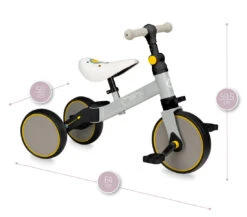 Momi Loris Grey/Yellow 4-in-1 Ride-On Loopfiets ROBI00040 -Dirkje || Jollein || bébé-jou Verkoopwinkel momi loris grey yellow 4 in 1 ride on loopfiets robi00040 10 1