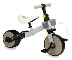 Momi Loris Grey/Yellow 4-in-1 Ride-On Loopfiets ROBI00040 -Dirkje || Jollein || bébé-jou Verkoopwinkel momi loris grey yellow 4 in 1 ride on loopfiets robi00040 6 1
