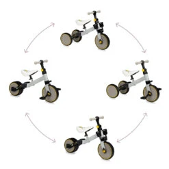 Momi Loris Grey/Yellow 4-in-1 Ride-On Loopfiets ROBI00040 -Dirkje || Jollein || bébé-jou Verkoopwinkel momi loris grey yellow 4 in 1 ride on loopfiets robi00040 9 1
