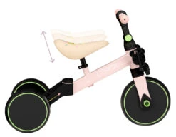 Momi Loris Pink 4-in-1 Ride-On Loopfiets ROBI00039 -Dirkje || Jollein || bébé-jou Verkoopwinkel momi loris pink 4 in 1 ride on loopfiets robi00039 7