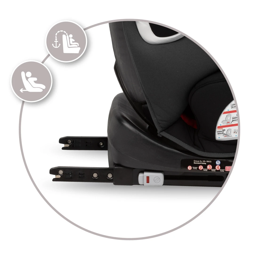 Momi Tordi Grijs Isofix 360° 0-36 Kg Autostoel FOSA00017 - Afbeelding 10