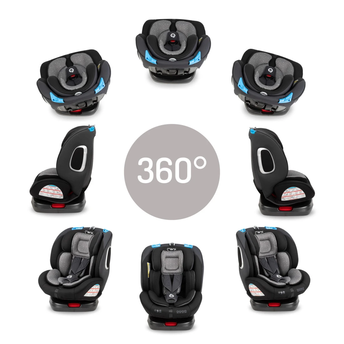 Momi Tordi Grijs Isofix 360° 0-36 Kg Autostoel FOSA00017 - Afbeelding 7