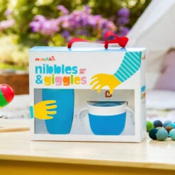 Munchkin Nibbles & Giggles Blue Gift Set 051877 -Dirkje || Jollein || bébé-jou Verkoopwinkel munchkin nibbles giggles blue gift set 051877 3