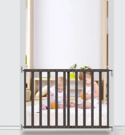 Noma Zwart Houten Uitschuifbaar Traphek/Veiligheidshek 93743 -Dirkje || Jollein || bébé-jou Verkoopwinkel noma traphek