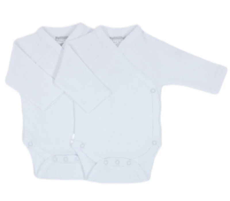 Petit Villain 2 Stuks Bio Uni Wit Maat 50/56 Lange Mouw Romper 3 Petit Villain 2 Stuks Bio Uni Wit Maat 50/56 Lange Mouw Romper