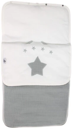 Petit Villain Hydrofiel Grijs Universele Autostoel Voetenzak -Dirkje || Jollein || bébé-jou Verkoopwinkel petit villain hydrofiel grijs universele voetenzak 2