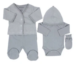 Petit Villain Prematuur Grijs 5-delige Babyset