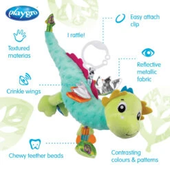 Playgro Sensory Friends Dusty Dragon Buggyspeeltje P0188473 22 Playgro Sensory Friends Dusty Dragon Buggyspeeltje P0188473 -Dirkje || Jollein || bébé-jou Verkoopwinkel playgro sensory friends dusty dragon buggyspeeltje p0188473 .10