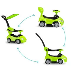 QKids Lolo Lime Green 2-in-1 Ride-on Loopauto QKIDS00007 -Dirkje || Jollein || bébé-jou Verkoopwinkel qkids lolo lime green 2 in 1 ride on loopauto qkids00007 7