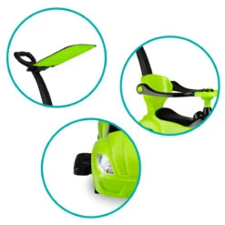 QKids Lolo Lime Green 2-in-1 Ride-on Loopauto QKIDS00007 -Dirkje || Jollein || bébé-jou Verkoopwinkel qkids lolo lime green 2 in 1 ride on loopauto qkids00007 8