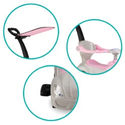 QKids Lolo Pink 2-in-1 Ride-on Loopauto QKIDS00006 -Dirkje || Jollein || bébé-jou Verkoopwinkel qkids lolo pink 2 in 1 ride on loopauto qkids00006 8