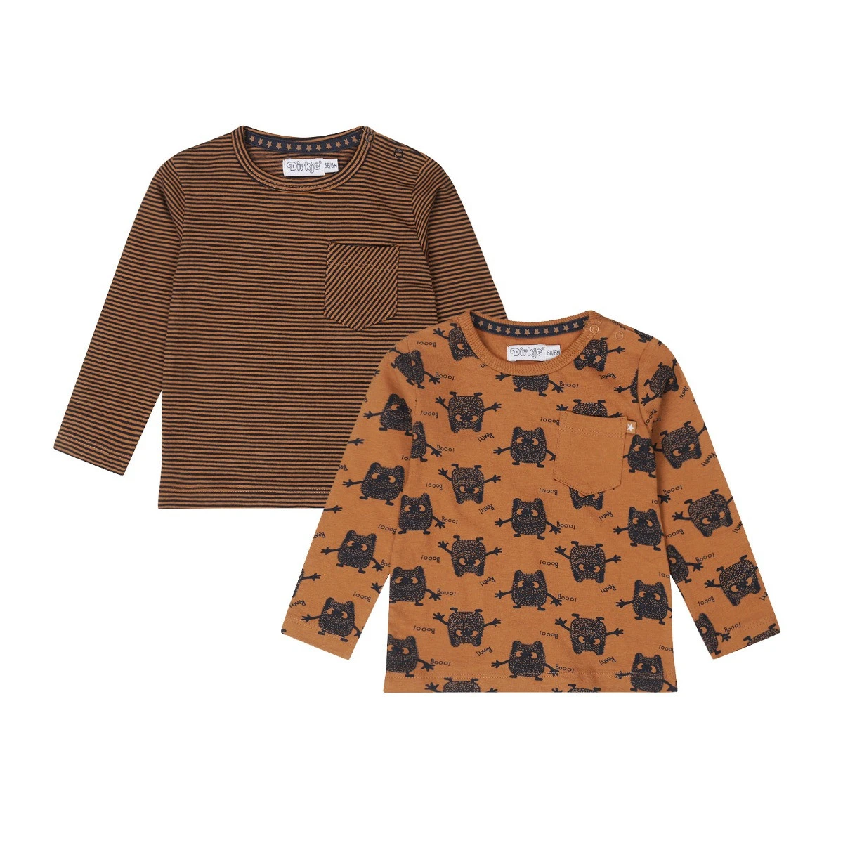 Dirkje Road Trip Caramel Brown Maat 62 T-shirt 2 Stuks S48567-35 W23 3 Dirkje Road Trip Caramel Brown Maat 62 T-shirt 2 Stuks S48567-35 W23