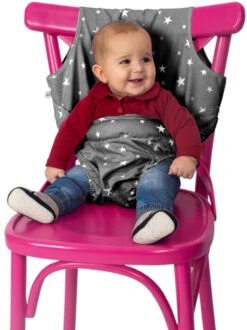 Sevibaby Grijs Textiel Travel Chair 152-13 -Dirkje || Jollein || bébé-jou Verkoopwinkel sevibaby grijstextiel stoelverhoger 152 13 1