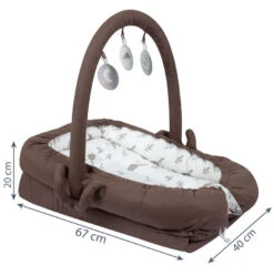 Sevibaby Brown Reflux Multifunctioneel Draagbaar Babynest 275-149 -Dirkje || Jollein || bébé-jou Verkoopwinkel sevibaby nougat reflux multifunctioneel draagbaar babynest 275 149 5 1