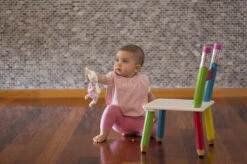 Silly Billyz Towel Dusty Blue Messy Eater Slab 117319 -Dirkje || Jollein || bébé-jou Verkoopwinkel silly billy slab sfeer 2