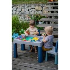 Tega Baby Teggi Turquoise/Navy/Grey Multifun 3-in-1 Tafel Met Twee Stoeltjes TI-011-173 -Dirkje || Jollein || bébé-jou Verkoopwinkel tega baby teggi greyold roseturquoise multifun 3 in 1 tafel 1