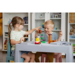 Tega Baby Teggi Grey/Old Rose/Turquoise Multifun 3-in-1 Tafel Met Twee Stoeltjes TI-011-174 -Dirkje || Jollein || bébé-jou Verkoopwinkel tega baby teggi turquoisenavygrey multifun 3 in 1 tafel 2