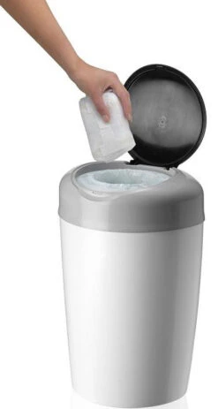 Tommee Tippee Simplee Sangenic Tub Wit/Grijs Luieremmer 87003103 (eco) -Dirkje || Jollein || bébé-jou Verkoopwinkel tommee tippee simplee sangenic wit grijs luieremmer 4 4