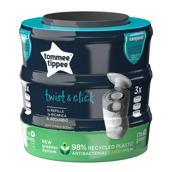 Tommee Tippee Twist & Click Navulcassettes 3-pack 85100702 (eco) 3 Tommee Tippee Twist & Click Navulcassettes 3-pack 85100702 (eco)