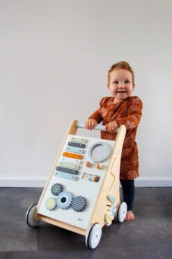 Tryco Houten Activiteiten Loopwagen TR-303012 -Dirkje || Jollein || bébé-jou Verkoopwinkel tryco houten activiteiten loopwagen01