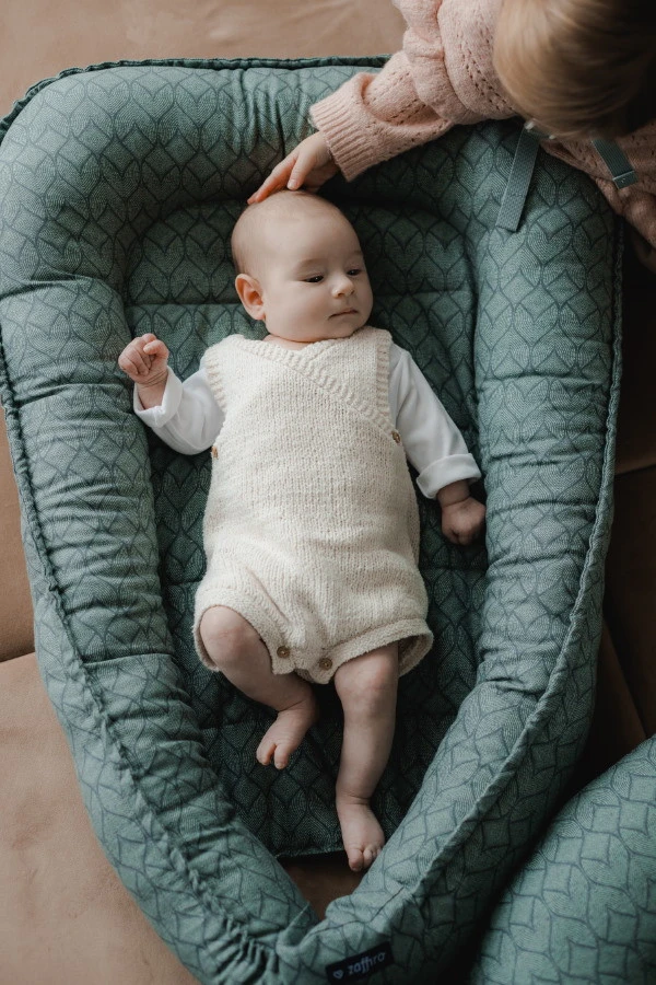 Zaffiro Graphite Leaves Babynest 0985 7 Zaffiro Graphite Leaves Babynest 0985 - Afbeelding 5