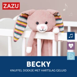 Zazu Becky Het Konijn Heartbeat Knuffeldoekje ZA-BECKY-01 -Dirkje || Jollein || bébé-jou Verkoopwinkel zazu becky het konijn heartbeat knuffeldoekje za becky 01 2