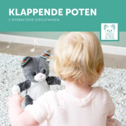 Zazu Chloe De Kat Klappende Knuffel Met Geluid ZA-CHLOE-01 -Dirkje || Jollein || bébé-jou Verkoopwinkel zazu chloe de kat klappende knuffel met geluid za chloe 01 4