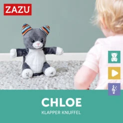 Zazu Chloe De Kat Klappende Knuffel Met Geluid ZA-CHLOE-01 -Dirkje || Jollein || bébé-jou Verkoopwinkel zazu chloe de kat klappende knuffel met geluid za chloe 01 6