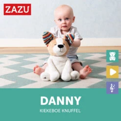 Zazu Danny The Dog Kiekeboe Knuffel Met Muziek EN ZA-DANNY-01 -Dirkje || Jollein || bébé-jou Verkoopwinkel zazu danny the dog kiekeboe knuffel met muziek za danny 01