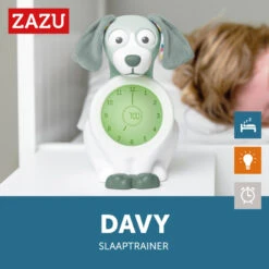Zazu Davy The Dog Groen Slaaptrainer En Kinderwekker ZA-DAVY-02 -Dirkje || Jollein || bébé-jou Verkoopwinkel zazu davy the dog groen slaaptrainer za davy 02 3