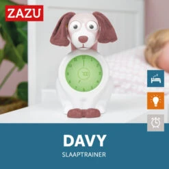Zazu Davy The Dog Roze Slaaptrainer En Kinderwekker ZA-DAVY-03 -Dirkje || Jollein || bébé-jou Verkoopwinkel zazu davy the dog roze slaaptrainer za davy 03 3