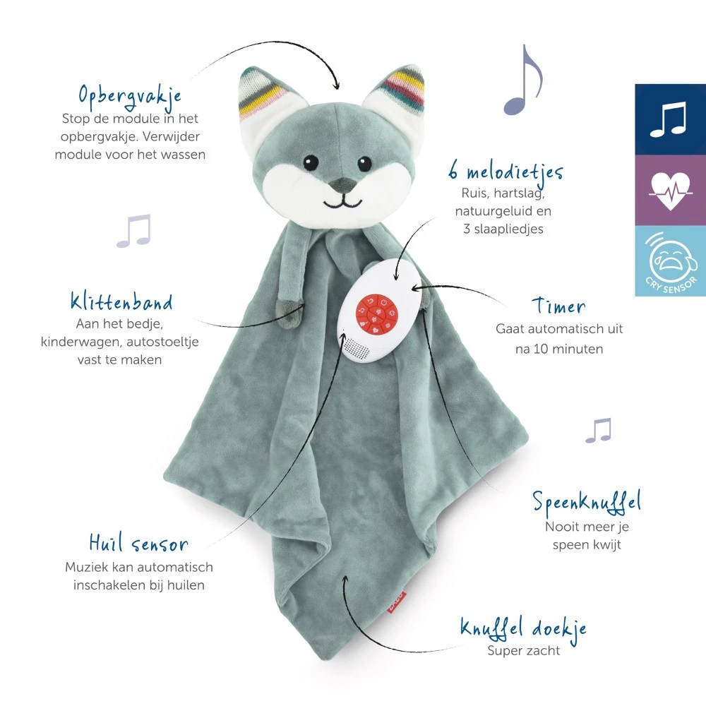 Zazu Felix De Vos Heartbeat Knuffeldoekje ZA-FELIX-01 5 Zazu Felix De Vos Heartbeat Knuffeldoekje ZA-FELIX-01 - Afbeelding 3