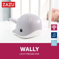 Zazu Wally Grijs Muzikale Babyprojector ZA-WALLY-01 -Dirkje || Jollein || bébé-jou Verkoopwinkel zazu wally grijs muzikale babyprojector met geluid za wally 01 7